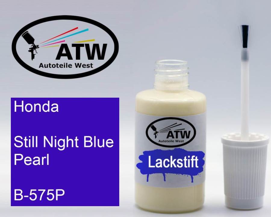 Honda, Still Night Blue Pearl, B-575P: 20ml Lackstift, von ATW Autoteile West.